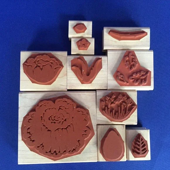 Stampin' Up Definitely Decorative Regal Rose 10 Stamps Two Step Retired 1997 - Picture 2 of 10